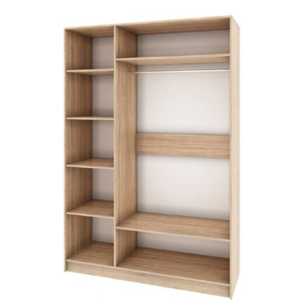 Шкаф 3-х створчатый Мадлен (дуб сонома/дуб шале мореный)   