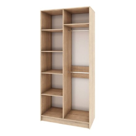 Шкаф 2-х створчатый Мадлен (дуб сонома/дуб шале мореный)    